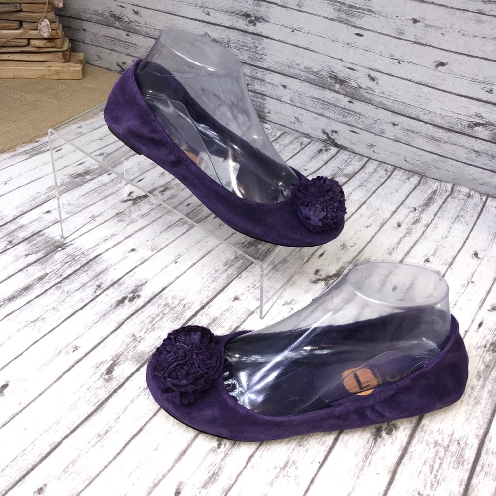 Size 7 Report “Julius” Purple Suede Ballet Flats